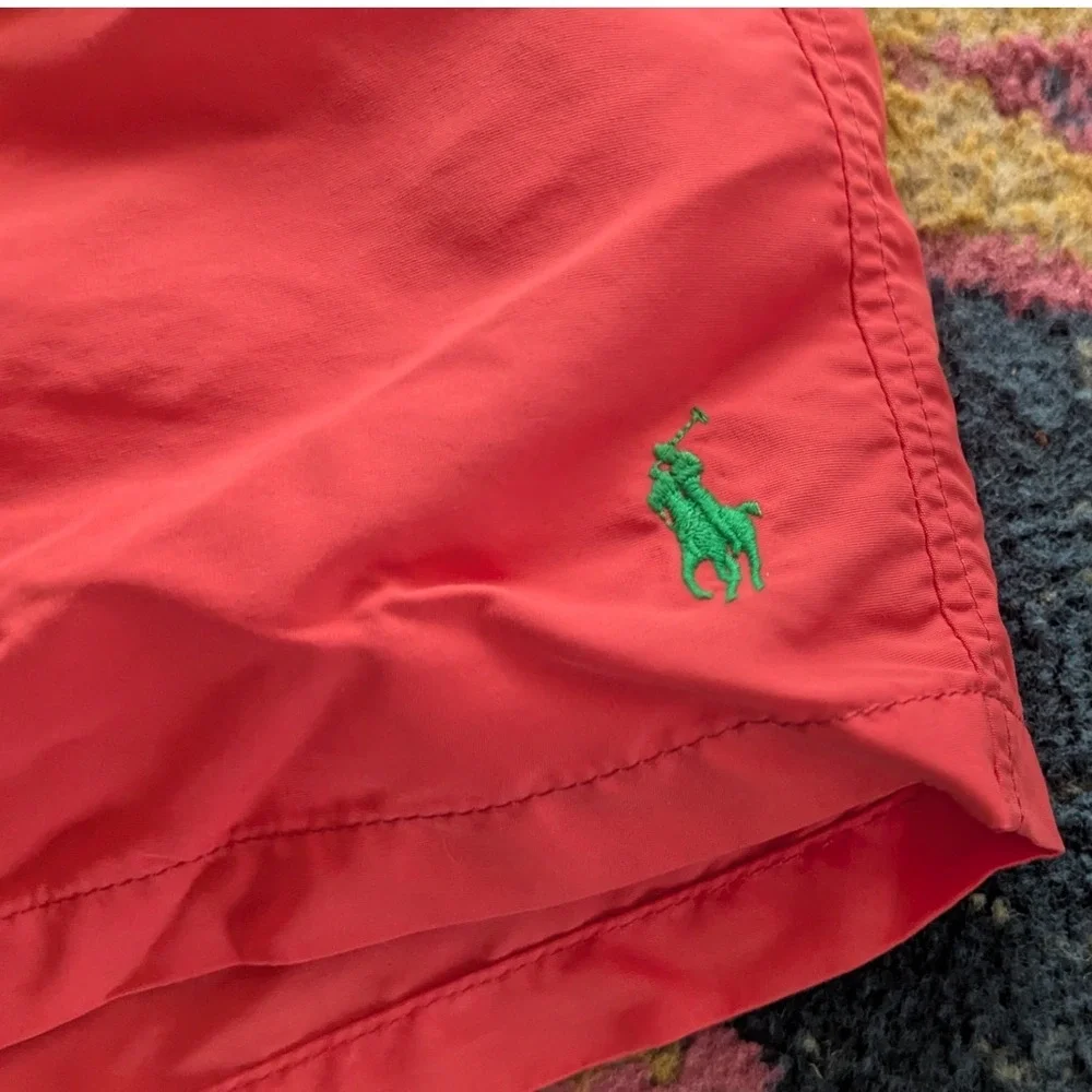 POLO Ralph Lauren Swimwear Swim Trunks Green‎ Pony Logo Preppy Mens Size XL/TG